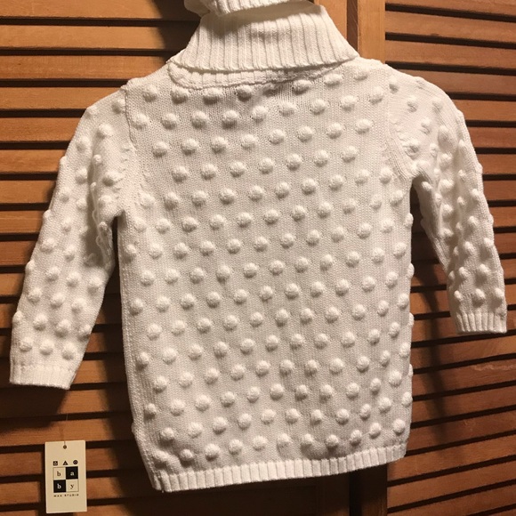 Max Studio Baby White Cardigan & Hat Set - Picture 11 of 12